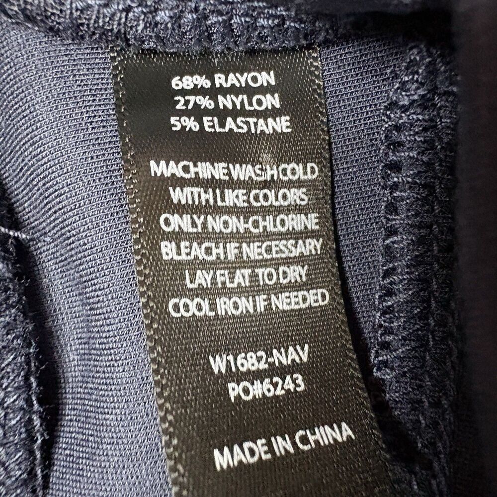Betabrand Dress Pant Yoga Pants Size MP Medium Petite Navy Blue Bootcut Stretch - Picture 6 of 9